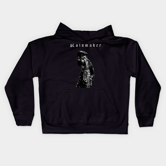 Rainmaker Black and White Kids Hoodie by MaxMarvelousProductions